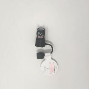 Black Cat Halloween Tumbler Straw Cover